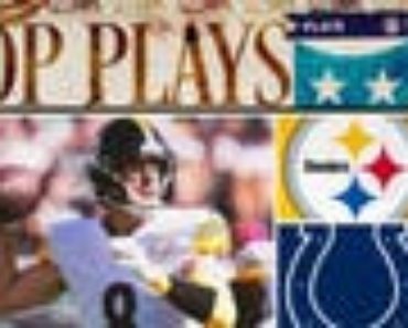 NFL Week 12 top plays: Steelers top Colts on Monday Night Football